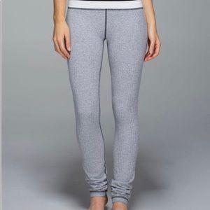 Lululemon Harringbone Luon gray Wunder under leggings yoga pants